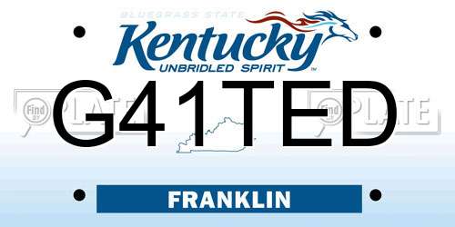 G41TED Kentucky License Plate