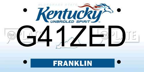 G41ZED Kentucky License Plate
