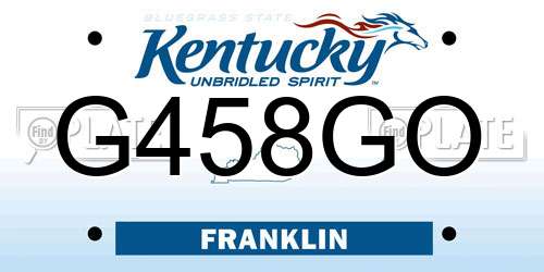 G458GO Kentucky License Plate