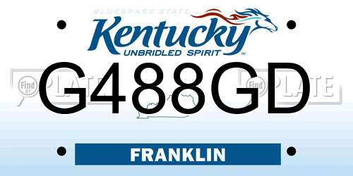 G488GD Kentucky License Plate