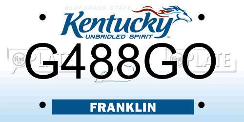 G488GO Kentucky License Plate
