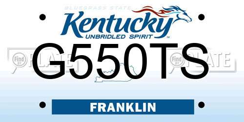 G550TS Kentucky License Plate