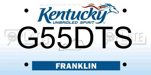 G55DTS Kentucky License Plate