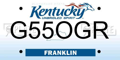 G55OGR Kentucky License Plate