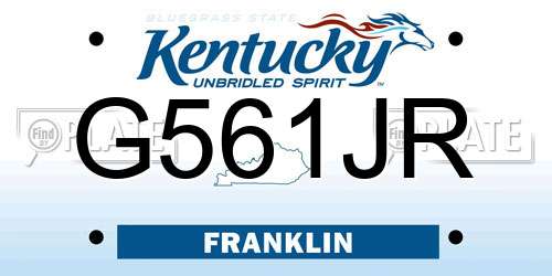G561JR Kentucky License Plate