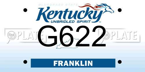 G622 Kentucky License Plate
