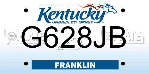 G628JB Kentucky License Plate