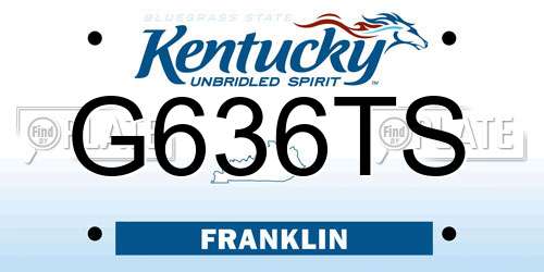 G636TS Kentucky License Plate