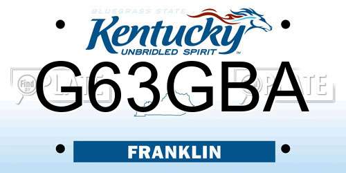 G63GBA Kentucky License Plate