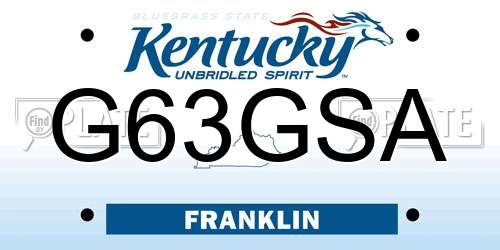 G63GSA Kentucky License Plate