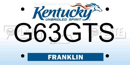 G63GTS Kentucky License Plate