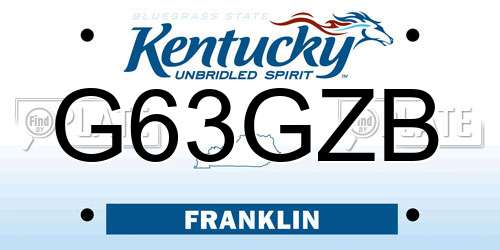 G63GZB Kentucky License Plate