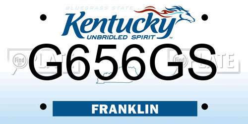 G656GS Kentucky License Plate