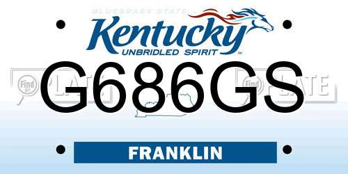 G686GS Kentucky License Plate