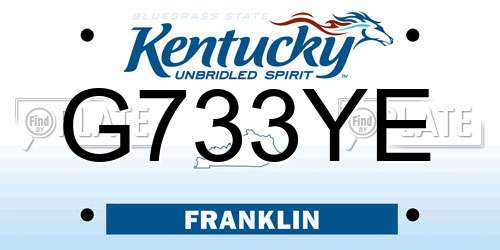 G733YE Kentucky License Plate