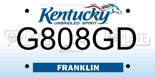 G808GD Kentucky License Plate