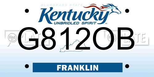 G812OB Kentucky License Plate