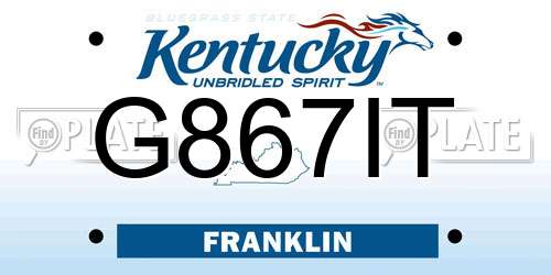 G867IT Kentucky License Plate