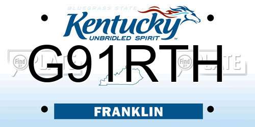G91RTH Kentucky License Plate