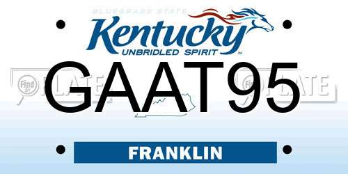 GAAT95 Kentucky License Plate