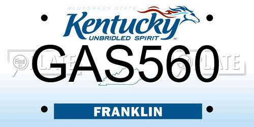 GAS560 Kentucky License Plate