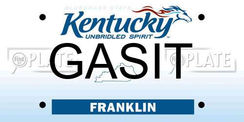 GASIT Kentucky License Plate