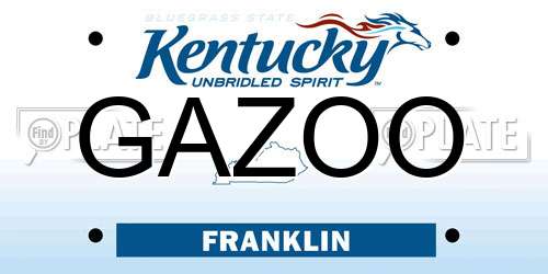 GAZOO Kentucky License Plate