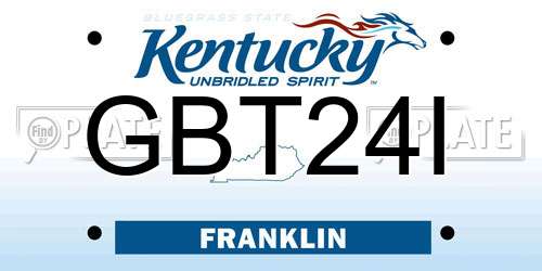 GBT24I Kentucky License Plate