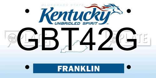 GBT42G Kentucky License Plate