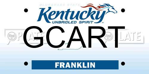 GCART Kentucky License Plate