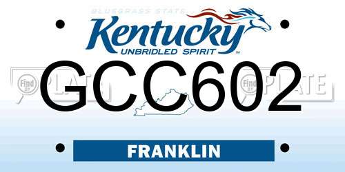 GCC602 Kentucky License Plate
