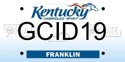 GCID19 Kentucky License Plate
