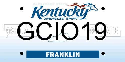 GCIO19 Kentucky License Plate