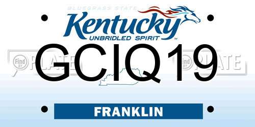 GCIQ19 Kentucky License Plate