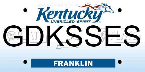 GDKSSES Kentucky License Plate
