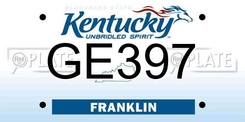 GE397 Kentucky License Plate