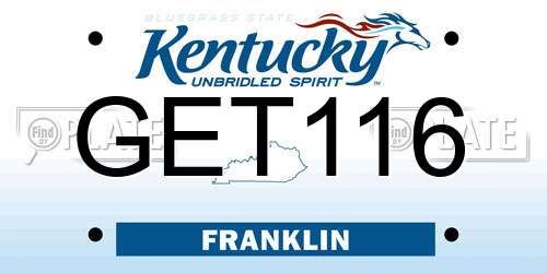 GET116 Kentucky License Plate