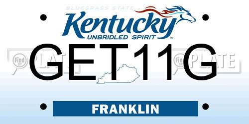 GET11G Kentucky License Plate
