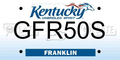 GFR50S Kentucky License Plate