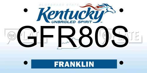 GFR80S Kentucky License Plate