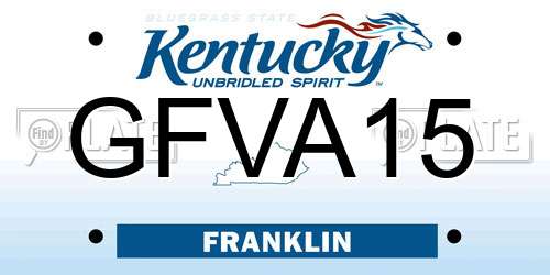 GFVA15 Kentucky License Plate