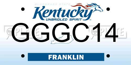 GGGC14 Kentucky License Plate