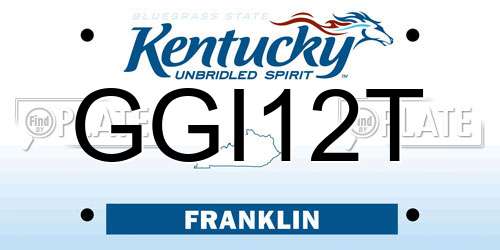 GGI12T Kentucky License Plate