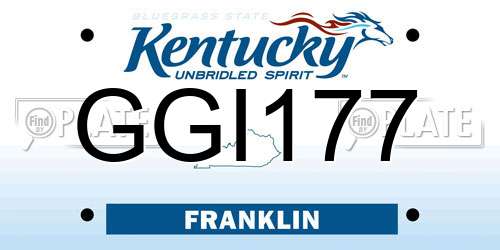 GGI177 Kentucky License Plate