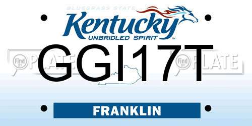 GGI17T Kentucky License Plate