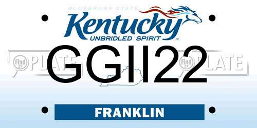 GGII22 Kentucky License Plate