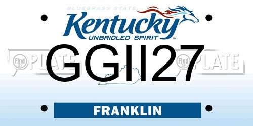 GGII27 Kentucky License Plate