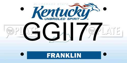 GGII77 Kentucky License Plate