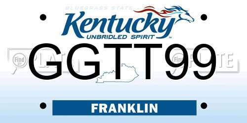 GGTT99 Kentucky License Plate