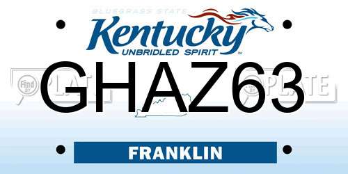 GHAZ63 Kentucky License Plate